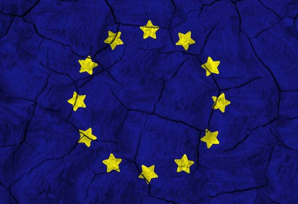 farbige Flagge von Europa Textur - Foto, Bild