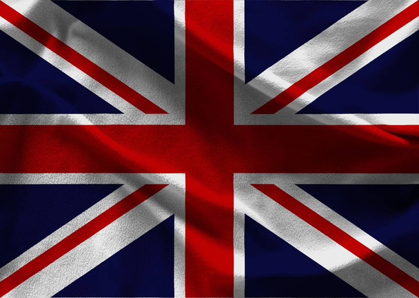 texture of the flag of Great Britain - Fotoğraf, Görsel