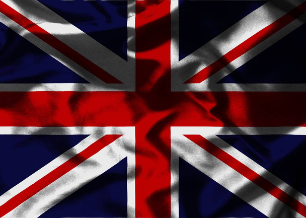texture of the flag of Great Britain - Photo, Image