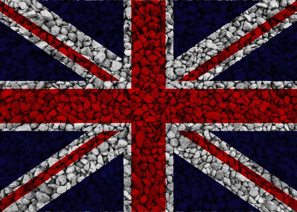 textuur van de vlag van Groot-Brittannië - Foto, afbeelding
