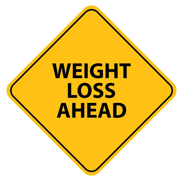 weight loss ahead sign vector - Vector, Image