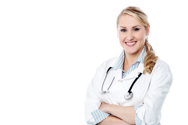 Confident young smiling female doctor - Photo, image