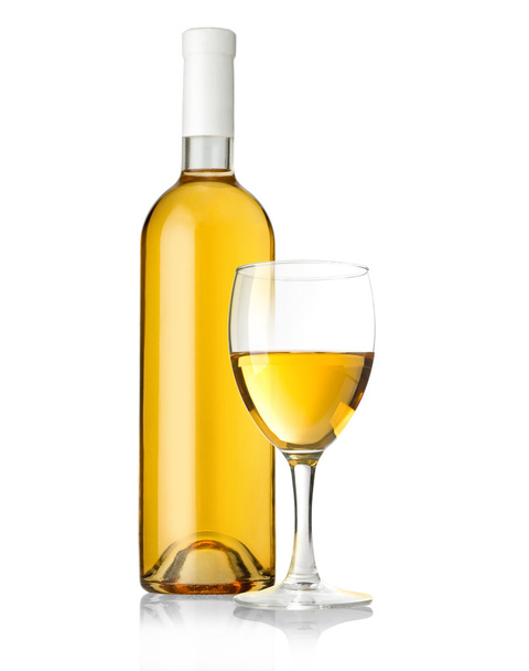 bílé láhve vína - Fotografie, Obrázek
