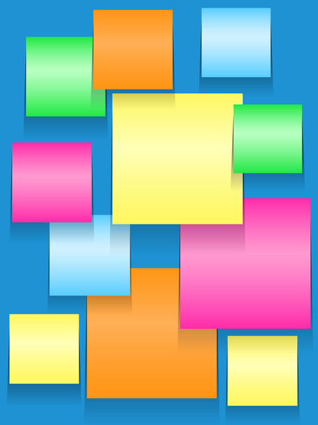 Sticky squares of different colors - Вектор,изображение