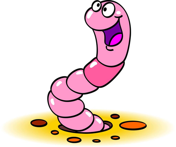 Cartoon Worm. Vector illustration - Vector, Image