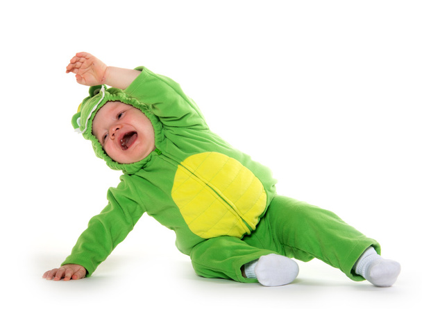 Baby boy in dragon costume - Фото, изображение