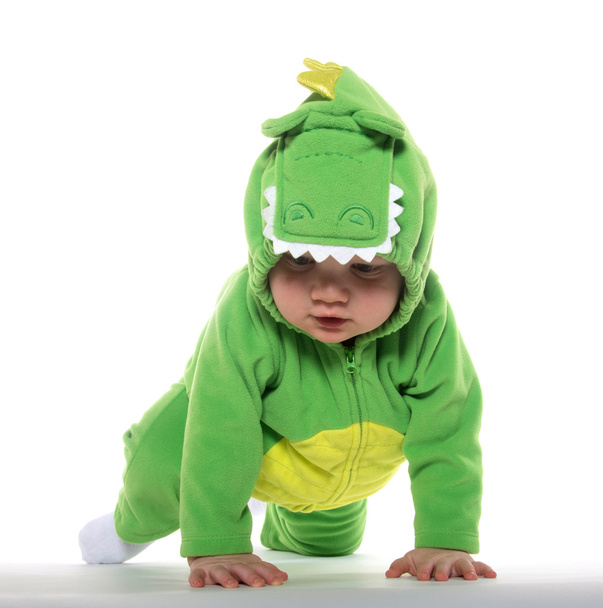 Baby boy in dragon costume - Fotoğraf, Görsel