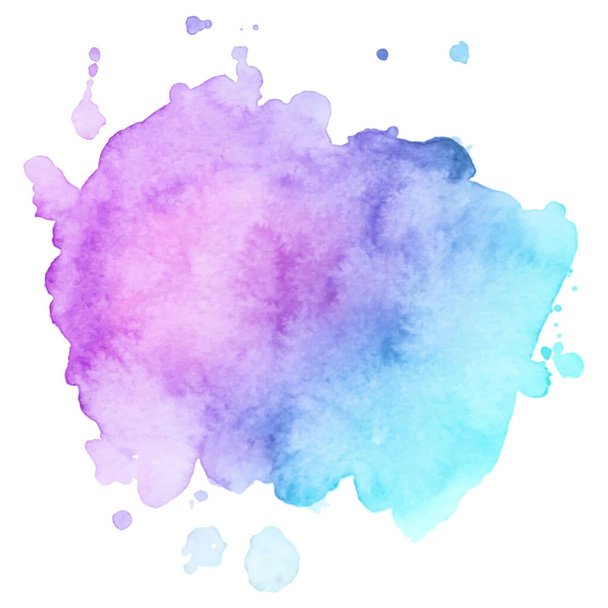 Abstract isolated colorful vector watercolor stain. Grunge element for paper design. Watercolor splash. - Vector, Image