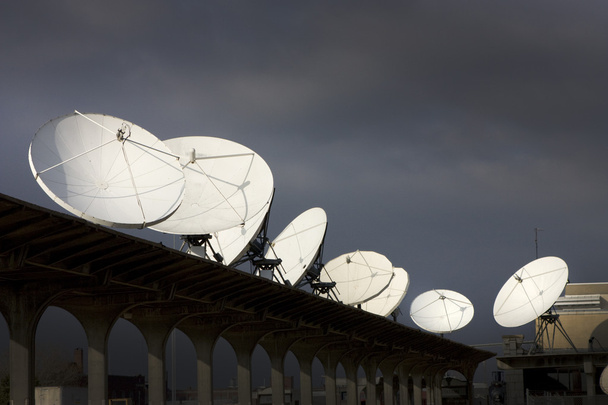 Row of satellite dishes - Photo, Image