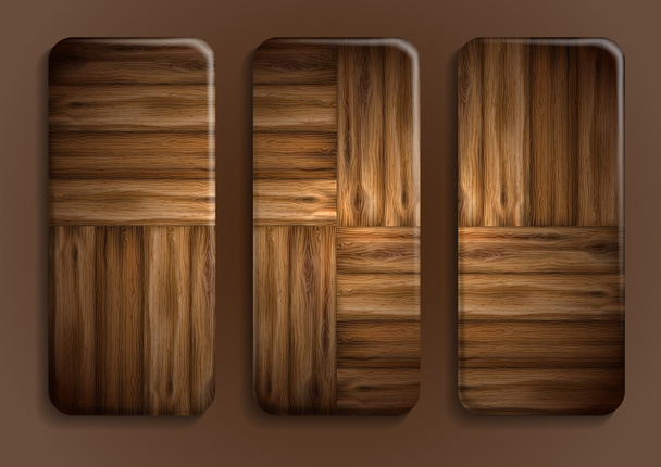 Wooden texture banner. - Vector, Imagen