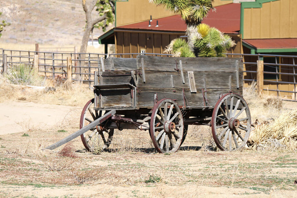 an old west abandoned vintage wagon - Photo, Image