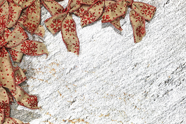 Joulu loma Border punainen nauhat koriste tausta 01
 - Valokuva, kuva