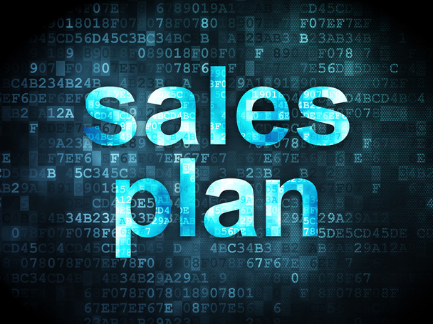 Marketingové koncepce: Plán prodeje na digitální pozadí - Fotografie, Obrázek
