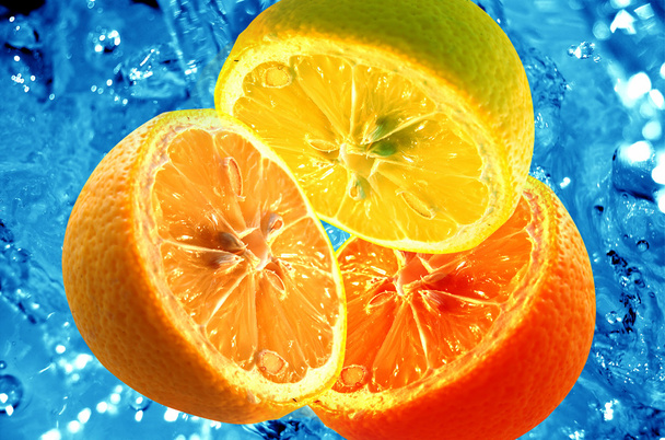 verse citrusvruchten achtergrond - Foto, afbeelding
