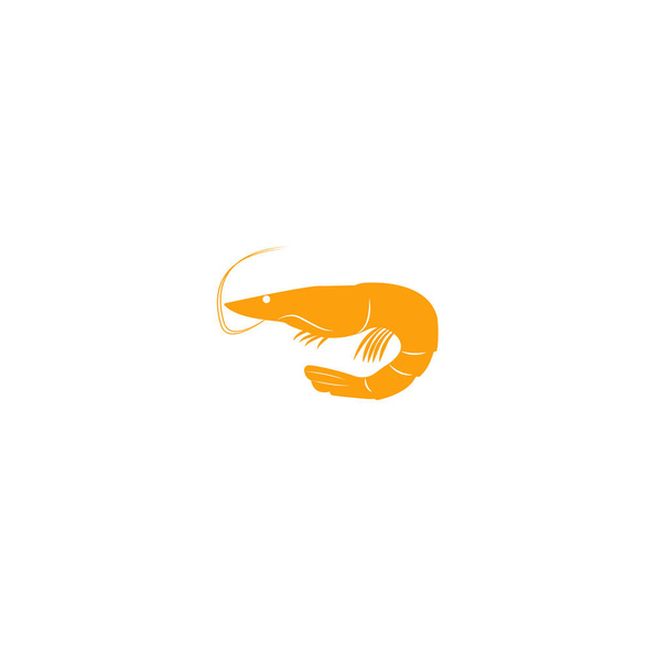 Vector simple shrimp. Sea shrimp for seafood packaging. - Vector, Image