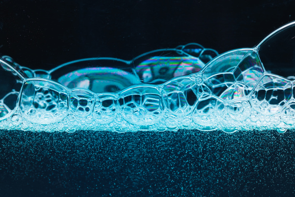 astratto bolle di sapone liquido sfondo blu
 - Foto, immagini