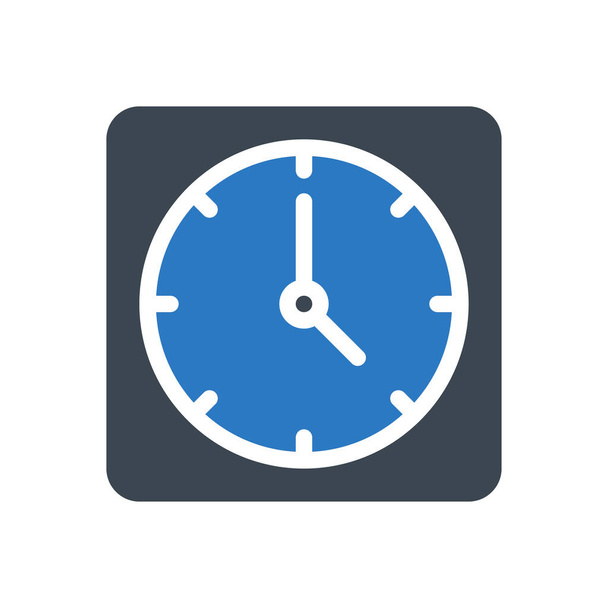 clock  vector glyph color icon - Vektor, obrázek