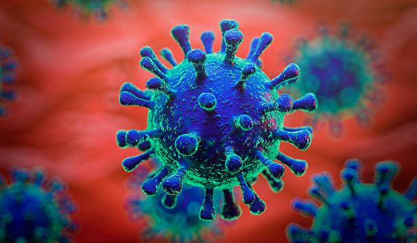 Коронавирус 2019-nCov новая концепция коронавируса resposible для азиатского 3D рендеринга иллюстрации
. - Фото, изображение