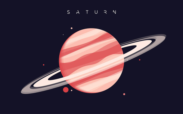 Saturne. La sixième planète du Soleil. Illustration vectorielle
 - Vecteur, image