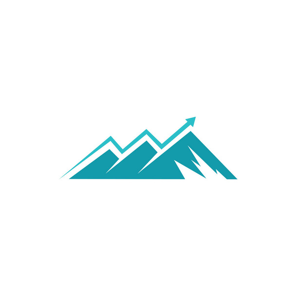 hegyi finanszírozás lépcső logó, hegyi logó ipari ellátáshoz - Vektor, kép