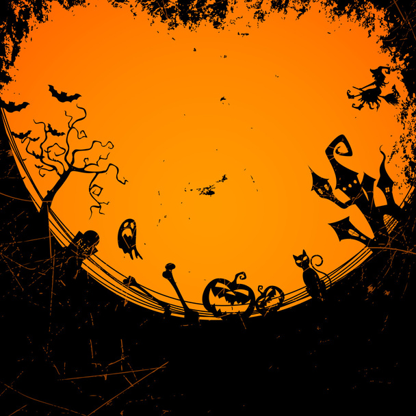 Cartão de Halloween - Vetor, Imagem