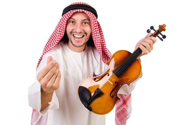 Arabi mies pelaa loukkaavaa valkoinen
 - Valokuva, kuva