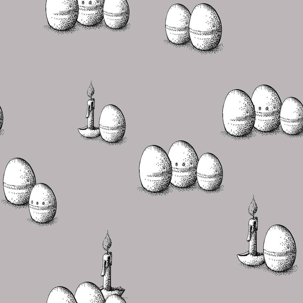 set de Pascua gráfica con liebres y pasteles
 - Foto, imagen