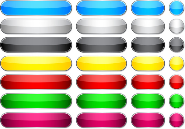 Glossy blank buttons. - Vector, Imagen