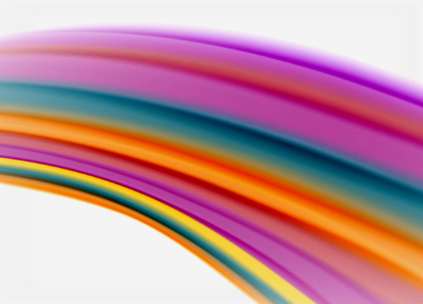 Lignes d'onde fond abstrait, conception en soie lisse avec des couleurs de style arc-en-ciel. Fluide liquide ondes de couleur. Illustration vectorielle
 - Vecteur, image