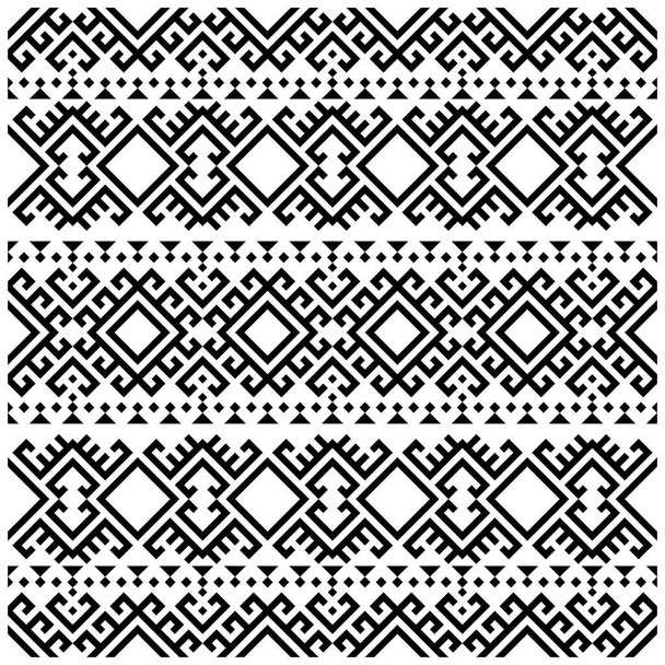 Ethnische Stammesvektortextur. Nahtloser Musterstreifen im persischen Stil - Vektor, Bild