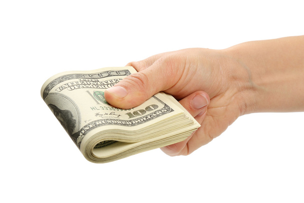 woman hand with 100 dollar bills - Φωτογραφία, εικόνα