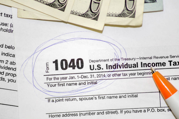 1040 US Individual Income Tax Return Form - Fotografie, Obrázek