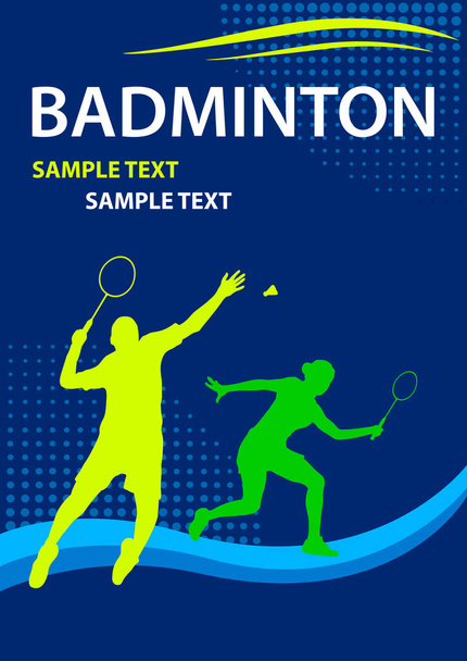 Badmintonová sportovní grafika v kvalitě vektorů - Vektor, obrázek