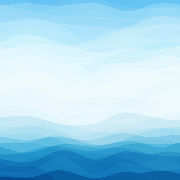 Abstract Blue Wavy Background - Vector, Image