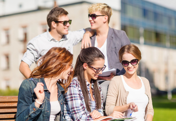 Group of students or teenagers hanging out - Valokuva, kuva