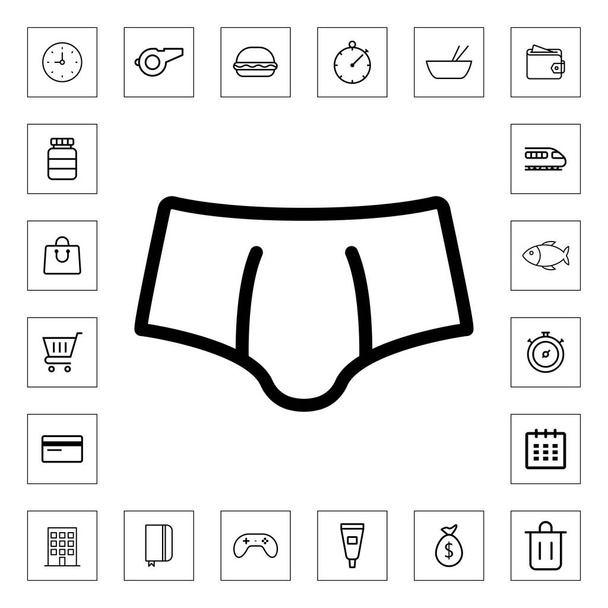 Hombres Icono de ropa interior ilustración símbolo de signo de vector aislado
 - Vector, Imagen