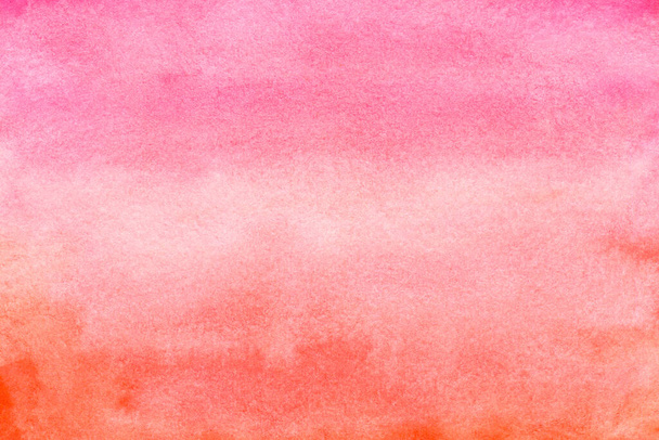 Růžová oranžová splash akvarel ručně kreslený papír textura pozadí vizitka s prostorem pro text nebo obrázek. - Fotografie, Obrázek