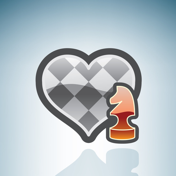 Love to Play Chess - Vetor, Imagem