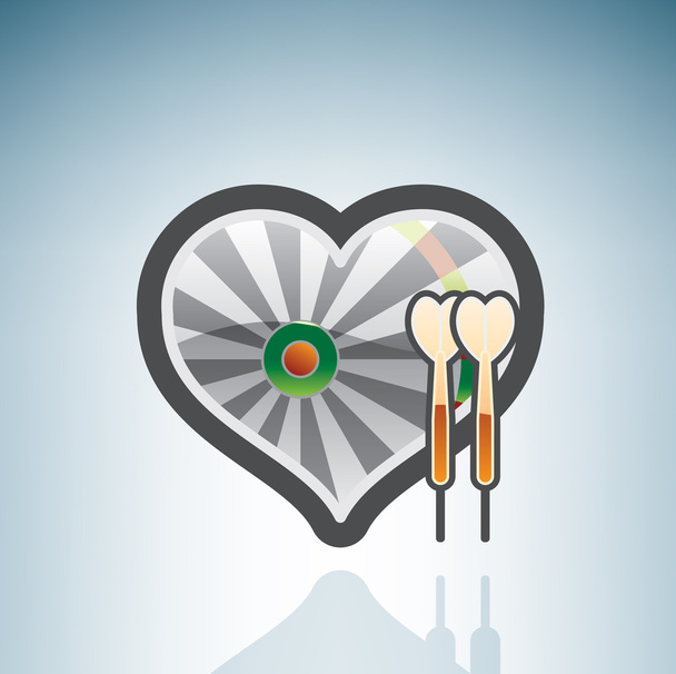 Love to Play Dart - Vector, Image