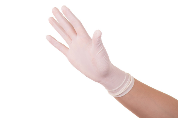 Latex glove on isolate white background - Фото, зображення