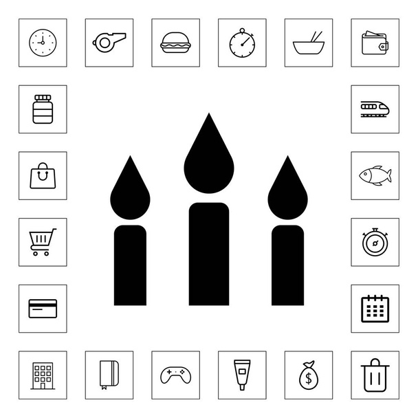 Ikona svíčky pro web a mobil - Vektor, obrázek