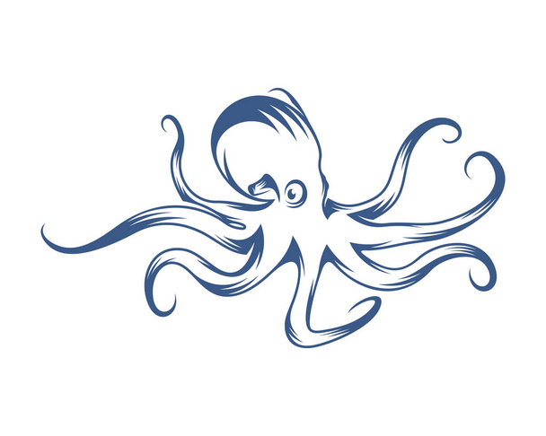 Octopus Logo Vektorvorlage. Vereinzelte Krake Design auf weißem Hintergrund. Illustration - Vektor, Bild