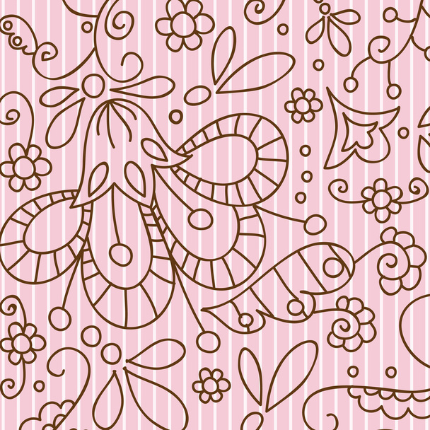 Pink vintage seamless pattern - Wektor, obraz