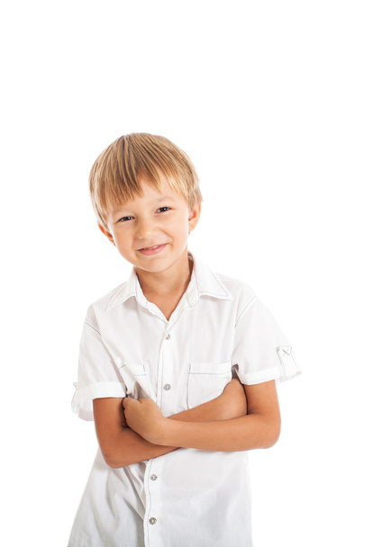 Boy on white background - Фото, изображение