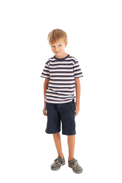 Boy in a striped T-shirt - Foto, Imagem