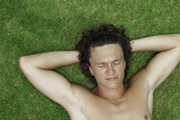 Man on the grass - Fotó, kép