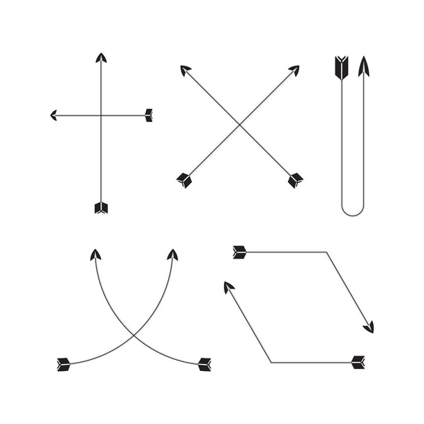矢と弓のベクトルセット - ベクター画像
