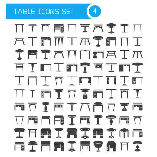 scrivania e icone del tavolo set vettoriale
 - Vettoriali, immagini