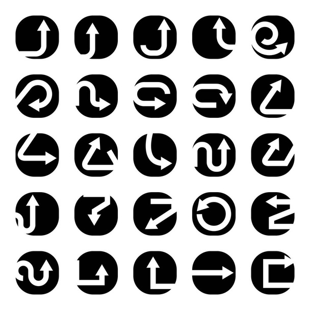 arrow icons in round buttons set - Вектор, зображення