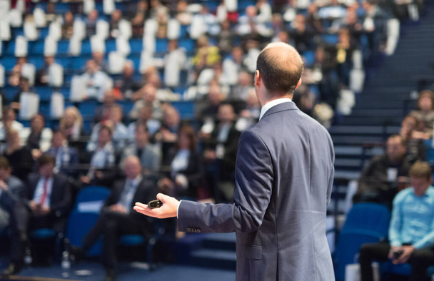 Public speaker giving talk at Business Event. - Photo, Image